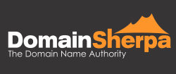 DomainSherpa! Regular logo, dark outlined