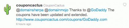 GoDaddy Coupon Code Coupon Cactus Update 2