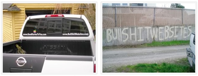 BullShitWebsites.com Karma-Truck and A Little Domain Name Graffiti