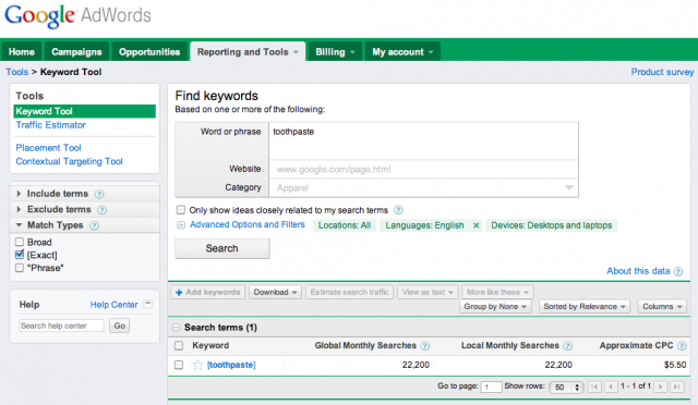 toothpaste-google-adwords-keyword-tool-worldwide